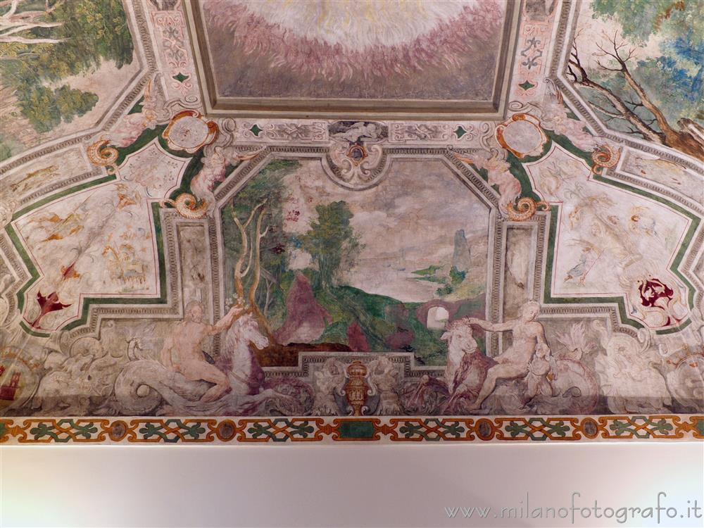 Cavenago di Brianza (Monza e Brianza, Italy) - Detail of the frescoed vault of the Jupiter Hall in Palace Rasini